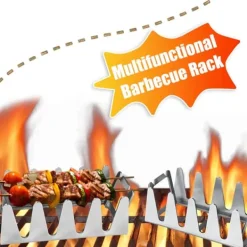 Kebabställ i rostfritt stål Shish Kebabspettställ Universalhållare för grillspett Grilltillbehör Best