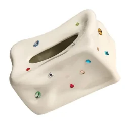 Keramisk servietæskeholder Dekorativ elegant ansigtsservietdispenseræske til spisestue Beige New