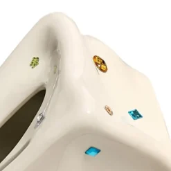 Keramisk servietæskeholder Dekorativ elegant ansigtsservietdispenseræske til spisestue Beige New