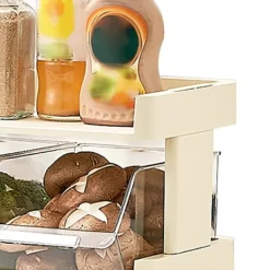 Køkken Grøntsagsopbevaringsstativ Flerlags Krydderiopbevaring Hyldebakke til tilberedt mad Hotpot Mad 3 lag