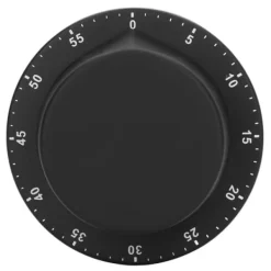 Æggeure>Køkken Mekanisk Timer 304 Rustfrit Stål Magnetisk Suge Kok Madlavningstimer Sort