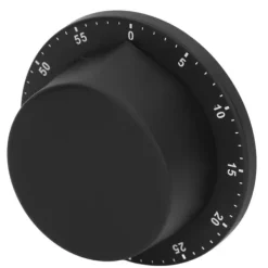 Æggeure>Køkken Mekanisk Timer 304 Rustfrit Stål Magnetisk Suge Kok Madlavningstimer Sort