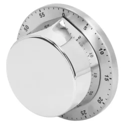 Æggeure>Køkken Mekanisk Timer 304 Rustfrit Stål Magnetisk Suge Kok Madlavnings Timer Hvid