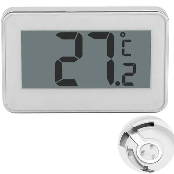 Køkkentermometre>Køkken Stor LCD Køleskab Køleskab Fryser Digitalt Termometer med Justerbar Stativ & Magnet