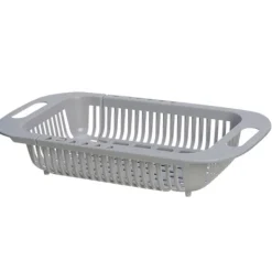 Køkken Udtrækkelig Vask Afløbskurv Plast Opvaskestativ Vask Filterkurv Frugt Grøntsagskurv Hot