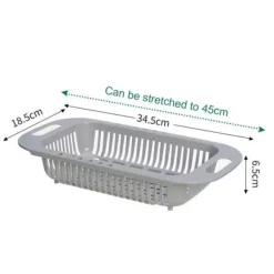 Køkken Udtrækkelig Vask Afløbskurv Plast Opvaskestativ Vask Filterkurv Frugt Grøntsagskurv Hot