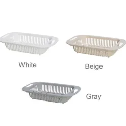 Køkken Udtrækkelig Vask Afløbskurv Plast Opvaskestativ Vask Filterkurv Frugt Grøntsagskurv Hot