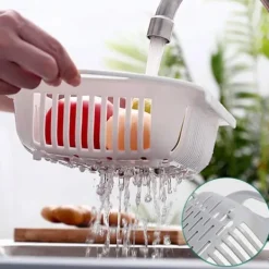 Køkken Udtrækkelig Vask Afløbskurv Plast Opvaskestativ Vask Filterkurv Frugt Grøntsagskurv Hot