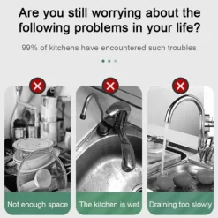 Køkken Udtrækkelig Vask Afløbskurv Plast Opvaskestativ Vask Filterkurv Frugt Grøntsagskurv Hot