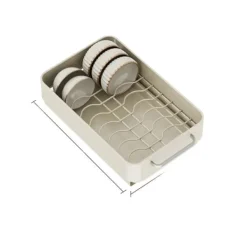 Opvaskestativer & Tørrestativer>Køkken Utrækkelig Tallerkenholder, Multifunktionel Skab Organizer, Stille Drift,B