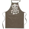 Forklæder>KØKKENFORKLÆDE beige BEDSTEFADER LAGER MADLAVNING gave til bedstefars dag FA_426_b