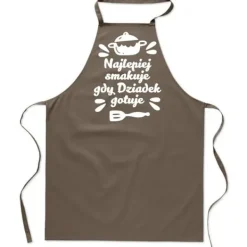 Forklæder>KØKKENFORKLÆDE beige BEDSTEFADER LAGER MADLAVNING gave til bedstefars dag FA_426_b