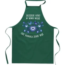 KØKKENFORKLÆDE med PRINT Når man hjælper kone og mand - lykke - Herrefolklore Sale