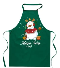 KØKKENFORKLÆDE MED PRINT SNEMAND JULEMAGI herre dame gave jul Hot