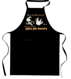 Forklæder>KØKKENFORKLÆDE MED PRINTET ÆG SOM BANER PÅSKEKARIN Julegave FA_715_cz