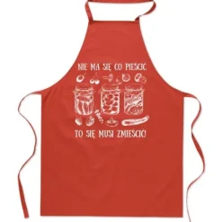 Forklæder>KØKKENFORKLÆDE med sjovt PRINT "NO NEED TO CARE"-glas med AGURKER