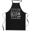 Forklæder>KØKKENFORKLÆDE med sjovt PRINT "NO NEED TO CARE"-glas med AGURKER
