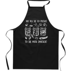 Forklæder>KØKKENFORKLÆDE med sjovt PRINT "NO NEED TO CARE"-glas med AGURKER