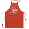 Forklæder>KØKKENFORKLÆDE rød BEDSTEMOR BEDSTEMOR gave til Dag blomster FA_418_cw