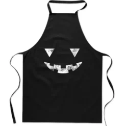 Forklæder>KØKKENFORKLEDE med HALLOWEEN-print Uhyggeligt sjovt græskarsmil