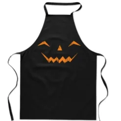 Forklæder>KØKKENFORKLEDE med HALLOWEEN-print Uhyggeligt sjovt græskarsmil