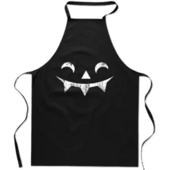 KØKKENFORKLEDE med HALLOWEEN-print Uhyggeligt sjovt græskarsmil Sale
