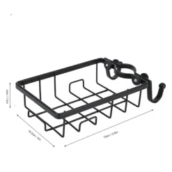 Køkkenophæng til afløbsstativ, gratis stansning, vaskopbevaringsstativ til vandhaner (sort) Outlet