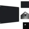 Køkkenredskaber - Living stænkplade 80x60 cm hærdet glas sort Outlet