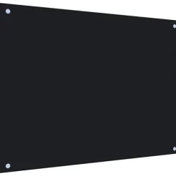 Køkkenredskaber - Living stænkplade 80x60 cm hærdet glas sort Outlet