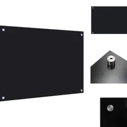 Køkkenredskaber - Living stænkplade 70x50 cm hærdet glas sort Sale