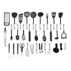 Køkkenredskabsæt, 40 Stykker, Holdbart Nylon & Rustfrit Stål,sort Sale