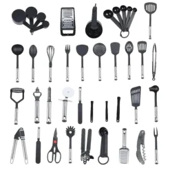 Køkkenredskabsæt, Holdbare Materialer, Praktisk Alsidighed,sort New