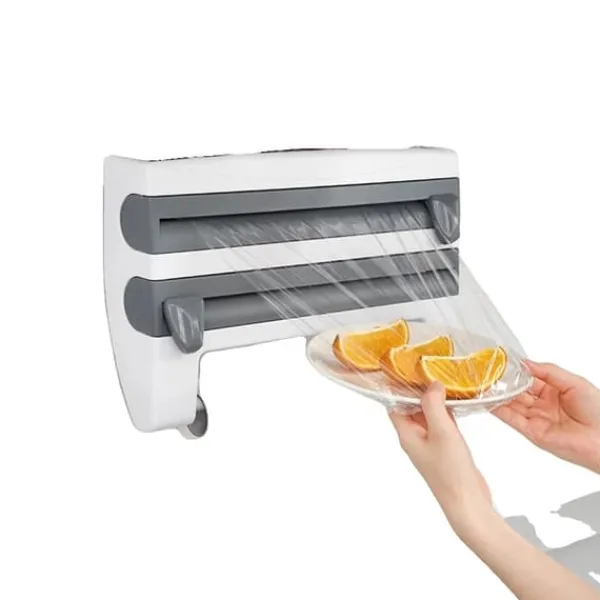 Køkkenrulleholder, Materiale: Plastik, Dimensioner: 12 x 5 x 3 cm, Kompatibilitet: Passer til standard køkkenrullestørrelser Sale