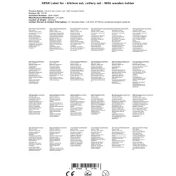 Køkkenudstyrssæt>Køkkensæt - Sæt med træholder, af 5 dele, kobber