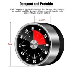 Æggeure>Køkkenur Timer Magnetisk mekanisk til at holde tilberedningstid