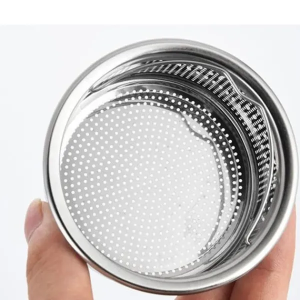 Sier>Køkkenvask si med håndtag 304 rustfrit stål vask afløb Dyb kop kurv Si 3 tommer ydre diameter