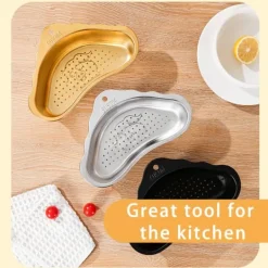 Køkkenvaskafløbskurv Rustfrit stål Sort Køkkenvasksi til Hjemmet Best