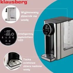 KLAUSBERG KB-7880 2,7L varmtvandsbeholder med temperaturkontrol