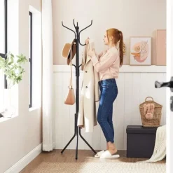 Tøj- & Garderobeopbevaring>Klädhängare 182 cm i Metall, Svart-Ek