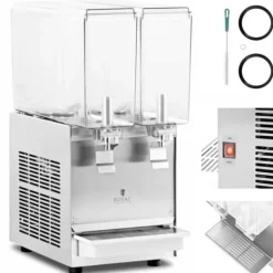 Køledispenser til juice og drikkevarer, dobbelt, 2 x 10 l, 290 W Hot