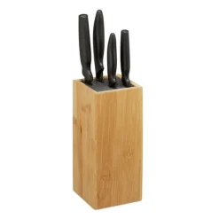 Køkkenorganisering>Knivblok, bambus, 23x10,5x10,5 cm, natur