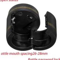 Kombinationslås med 3-cifret digital plombering for at forhindre børn i at drikke. Flaskekapsellås med rødvinshætte og whiskyprop. Best