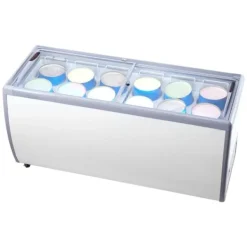 Frysere>Kommerciel ismontre 567 L, Gelato Dyppefryseskab, energieffektiv, frostbestandig, ideel til caféer og isbutikker
