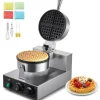 Kommerciel vaffelmaskine, rund non-stick vaffeljern, 1230W, hurtig opvarmning, perfekt til caféer og restauranter. Discount