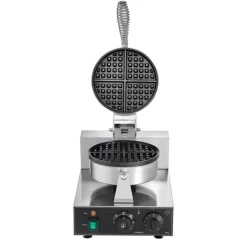 Kommerciel vaffelmaskine, rund non-stick vaffeljern, 1230W, hurtig opvarmning, perfekt til caféer og restauranter. Discount