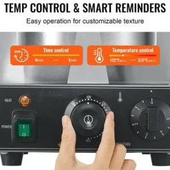 Kommerciel vaffelmaskine, rund non-stick vaffeljern, 1230W, hurtig opvarmning, perfekt til caféer og restauranter. Discount