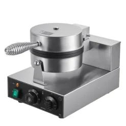 Kommerciel vaffelmaskine, rund non-stick vaffeljern, 1230W, hurtig opvarmning, perfekt til caféer og restauranter. Discount