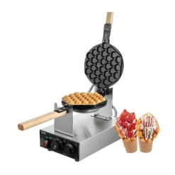 Vaffeljern>Kommersiel Vaffeljern, Non-Stick Overflade, Rotérbart Design, 1400W Effekt