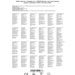 Komplet sæt - fadølsanlæg - STREAM 80 ølkasse, flowkøler 2-linet tørkøler, KEG:Type M, KEG 2:Type M Outlet