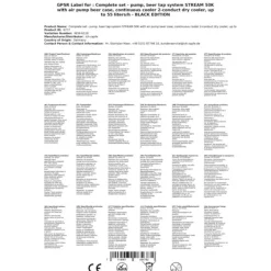 Komplet sæt fadølsanlæg stream 50 / К 2 linjer, 50 liter/h rustfrit stål, med membranpumpe, øl tryk, KEG 2:5 liters adapter, KEG:KeyKeg Clearance